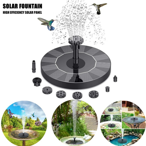 Solar Fountain Pump Floating Solar Panel Bird Baths Water Fountain Outdoor Water Pool Pond Decor