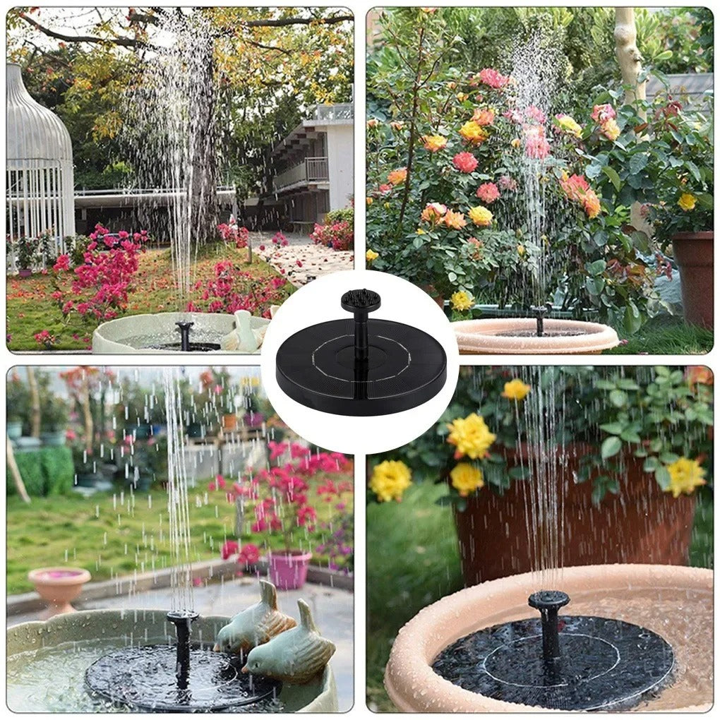 Solar Fountain Pump Floating Solar Panel Bird Baths Water Fountain Outdoor Water Pool Pond Decor